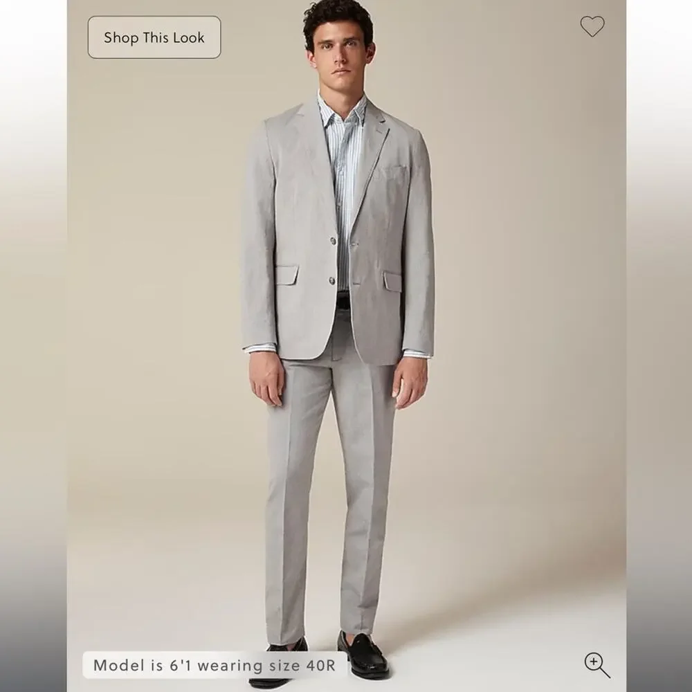 J.Crew Ludlow Slim-fit unstructured suit jacket in Irish cotton-linen blend